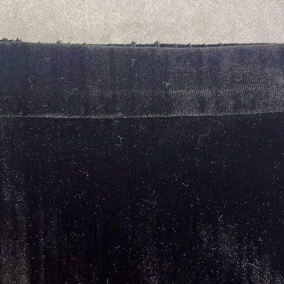 St John Large Black Silver Metallic Velvet Pull On Pants Pockets Stretch Dressy - Picture 5 of 11